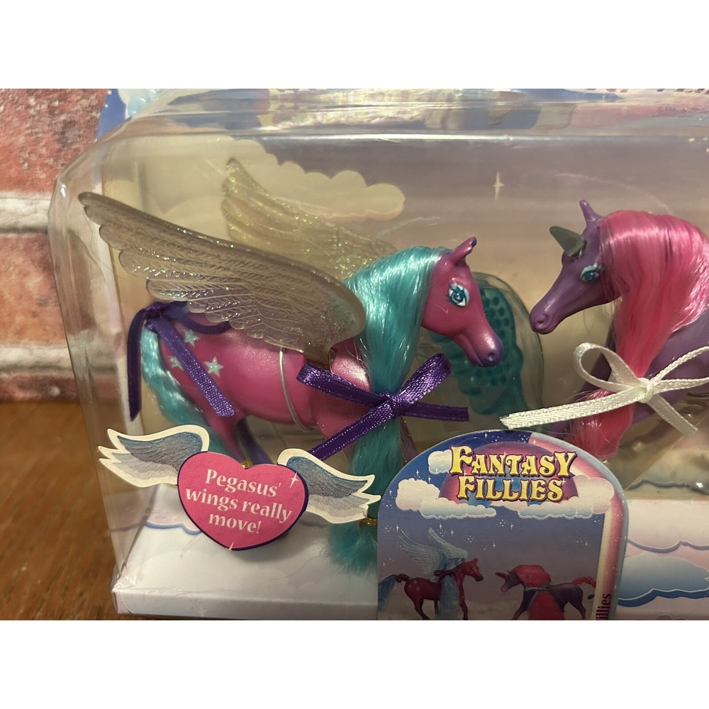 NEW (1996) Fantasy Fillies Mini Fillies Pegasus Horses Storm & Zoe Hard To Find - Picture 3 of 16